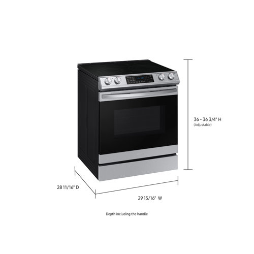 Samsung 30" 6.3 Cubic Feet Smart Electric Slidein Convection Range